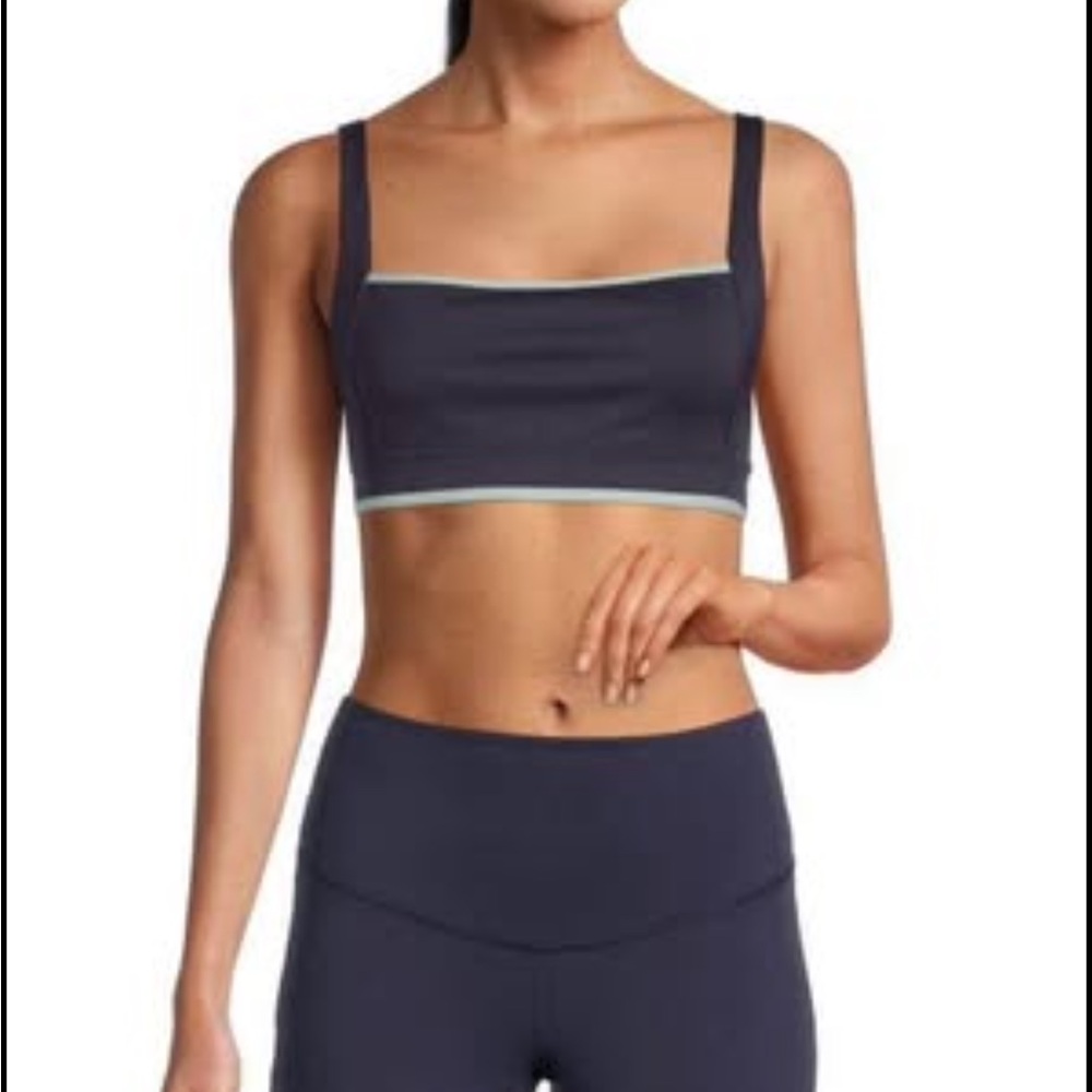 NWT! IVL Collective Womens Sports Bra Scoop Size 4 Navy